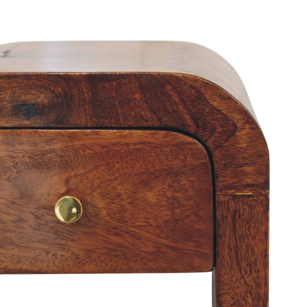16" Chestnut Solid Wood One Drawer Nightstand