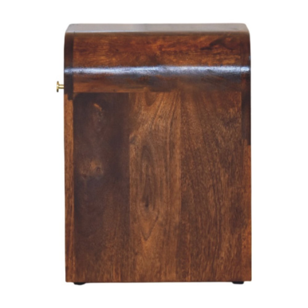 16" Chestnut Solid Wood One Drawer Nightstand