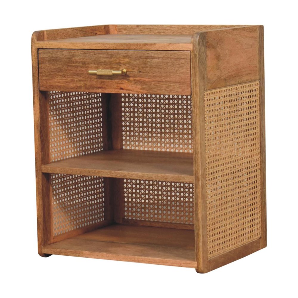 23" Oak Solid Wood One Drawer Nightstand