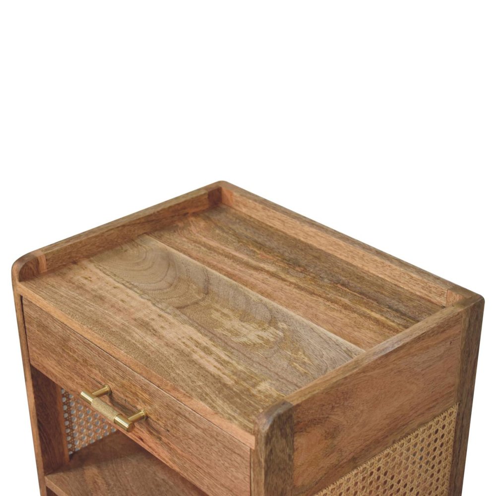 23" Oak Solid Wood One Drawer Nightstand