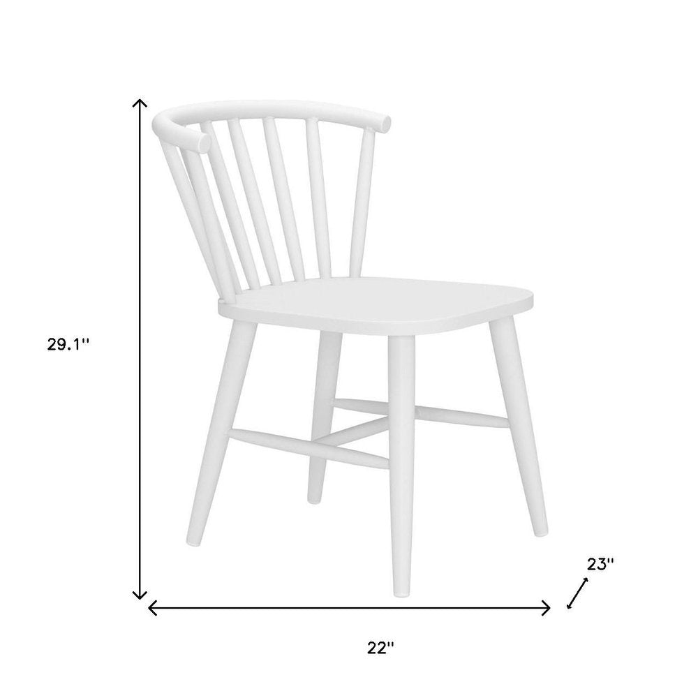 White Aluminum Slat Back Dining Side Chair