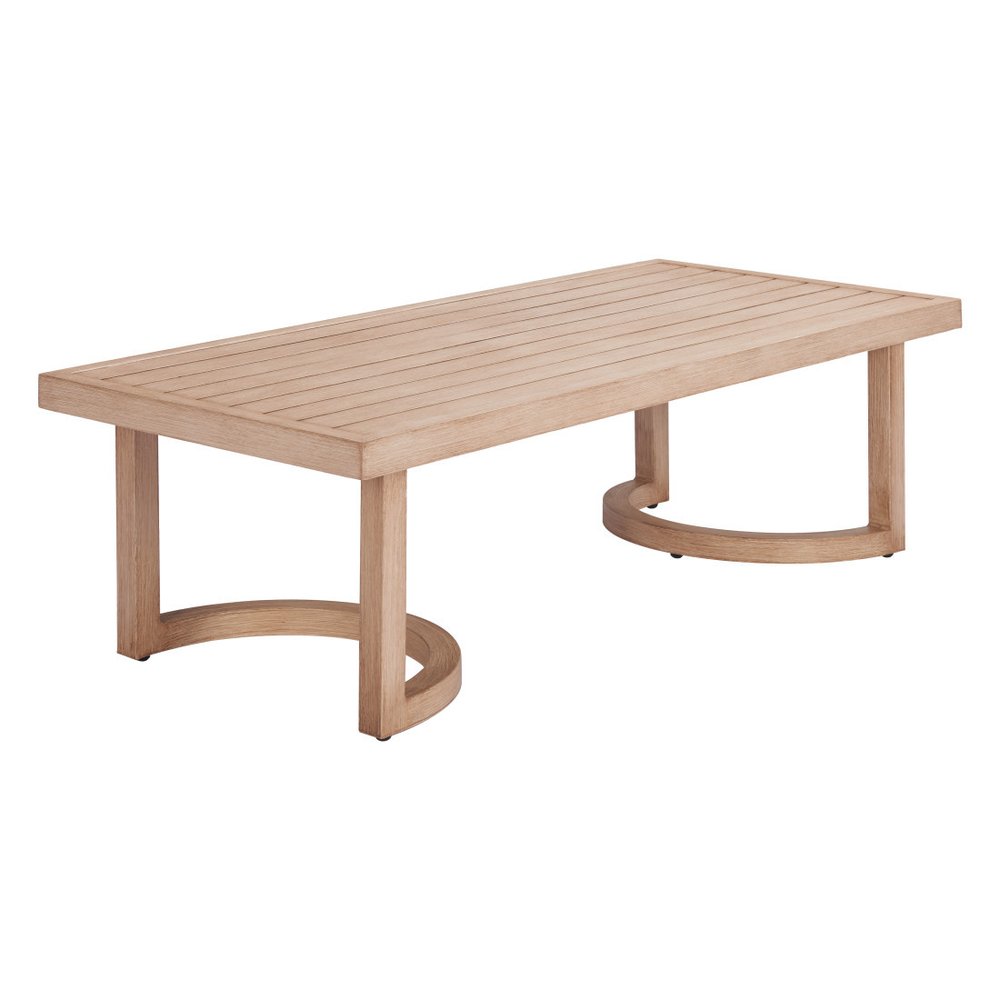 51" Brown Aluminum Outdoor Coffee Table