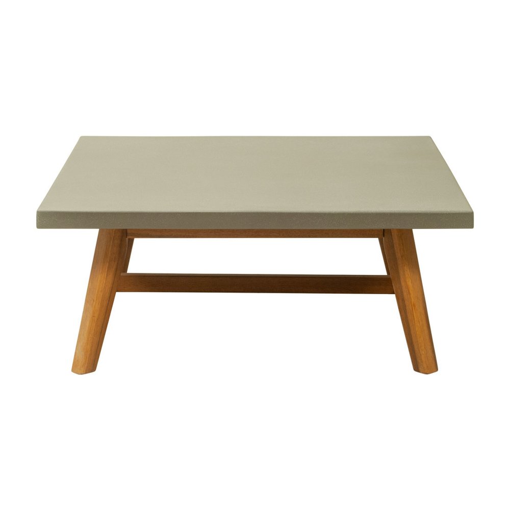 36" Gray Concrete Outdoor Coffee Table