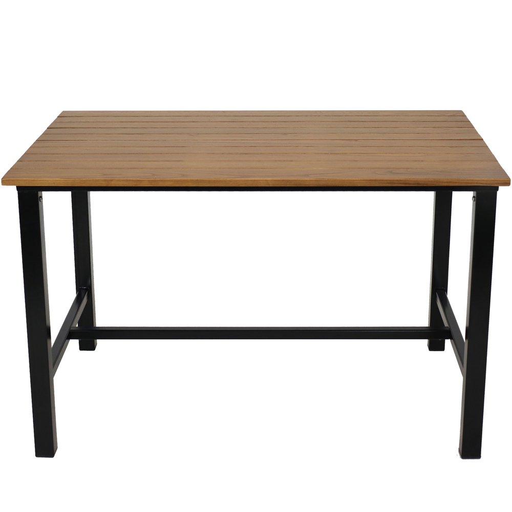 47" Brown Solid Wood Outdoor Dining Table