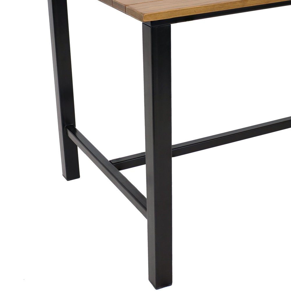 47" Brown Solid Wood Outdoor Dining Table