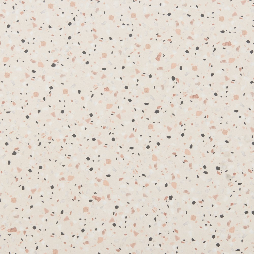 24" Beige and Gold Faux Terrazzo and Steel Square Bar Table