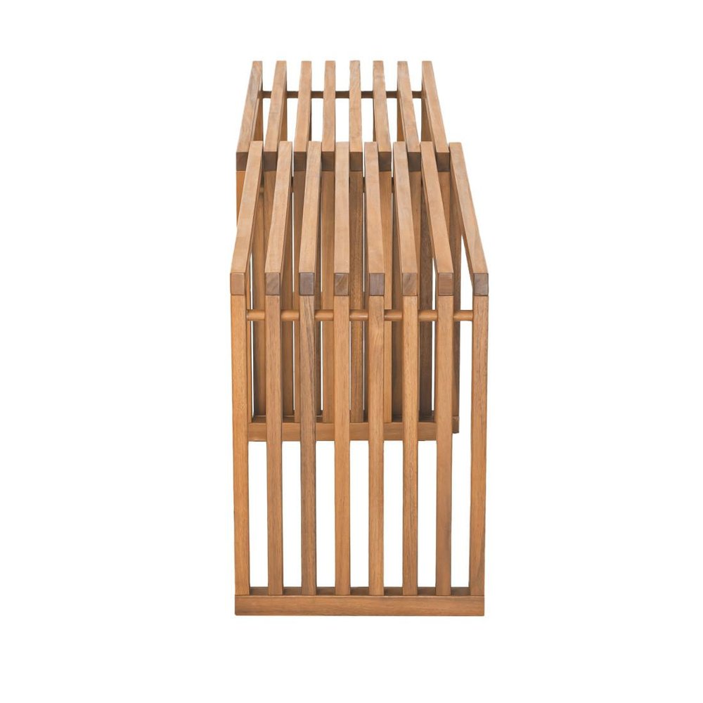 54" Natural Acacia Solid Wood Extendable Garden Patio Bench