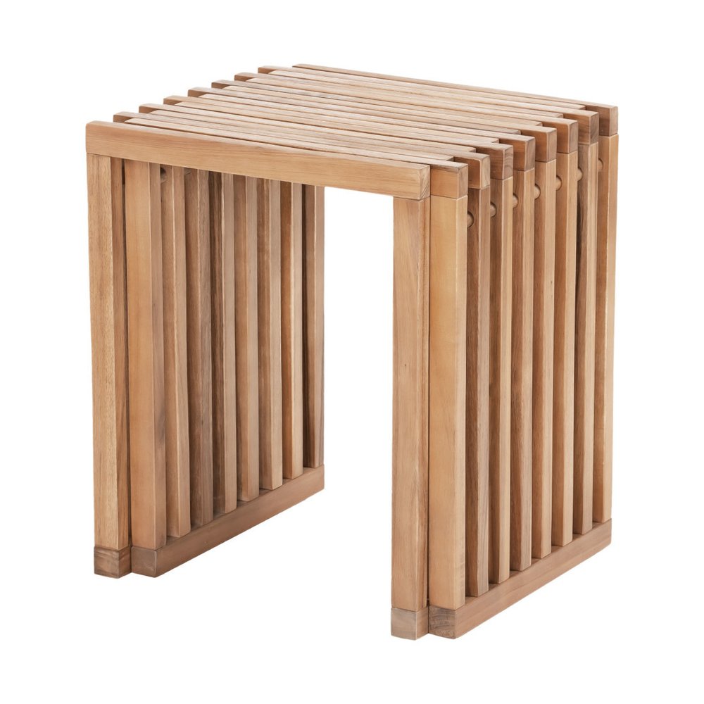 27" Natural Solid Wood Extendable Indoor Outdoor Bench