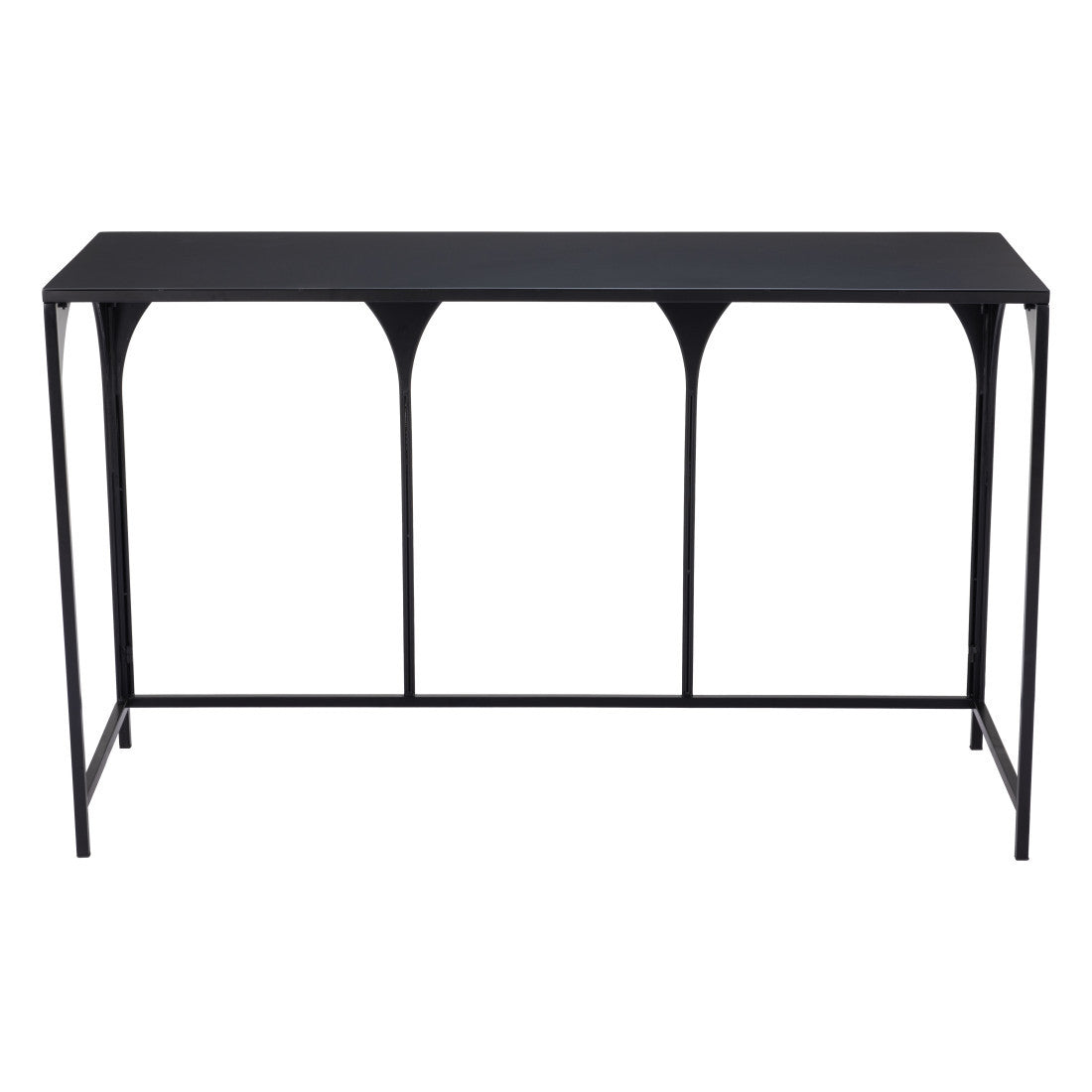 50" Black Steel Frame Console Table