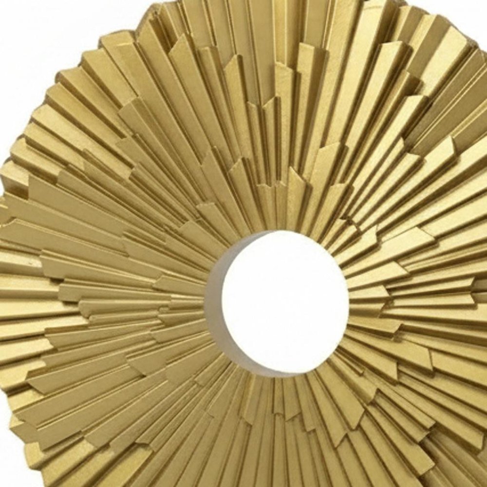 12" Gold Resin Sunflower Hand Painted Tabletop Sculpture