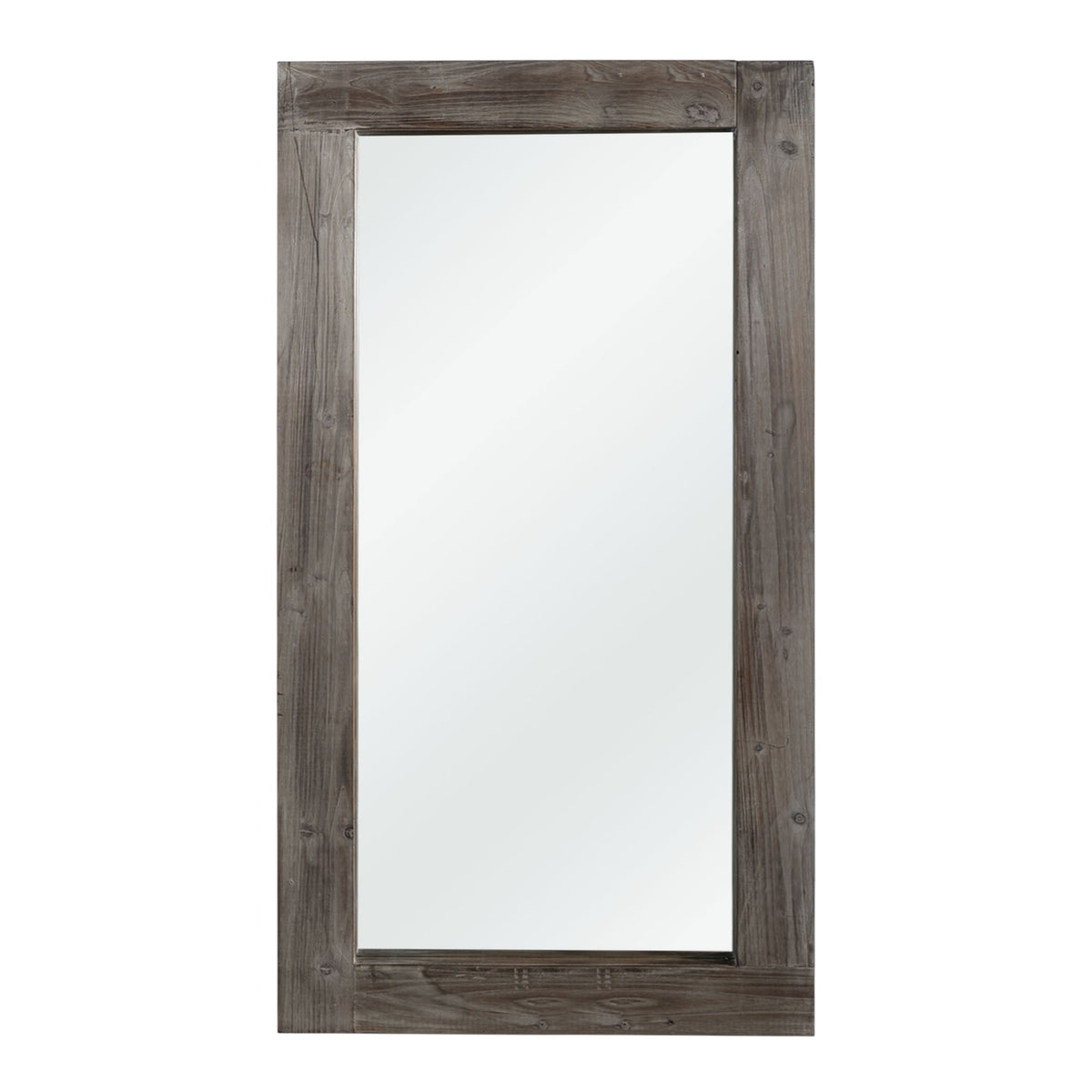 71" Charcoal Solid Wood Framed Full Length Mirror
