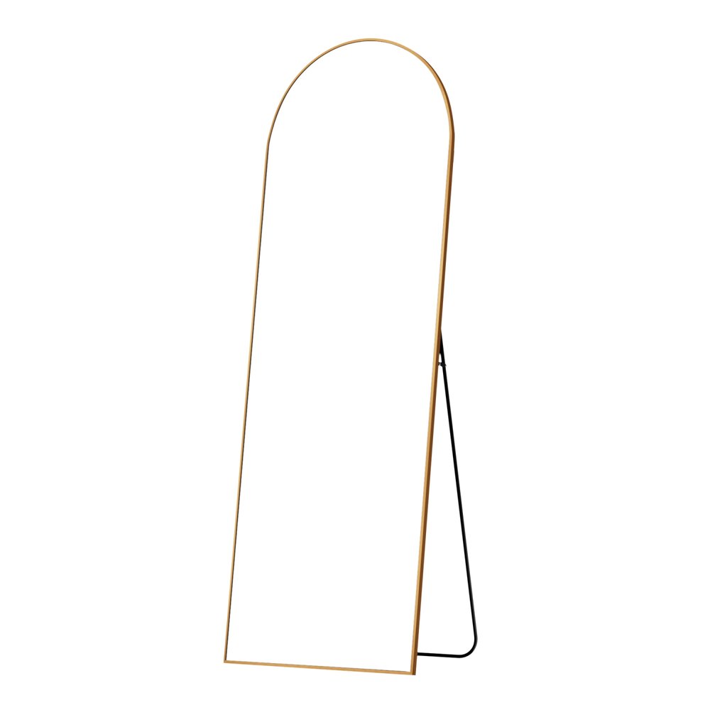 69" Gold Arch Freestanding Framed Full Length Mirror