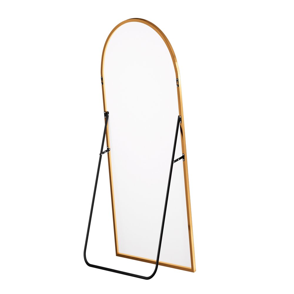 69" Gold Arch Freestanding Framed Full Length Mirror
