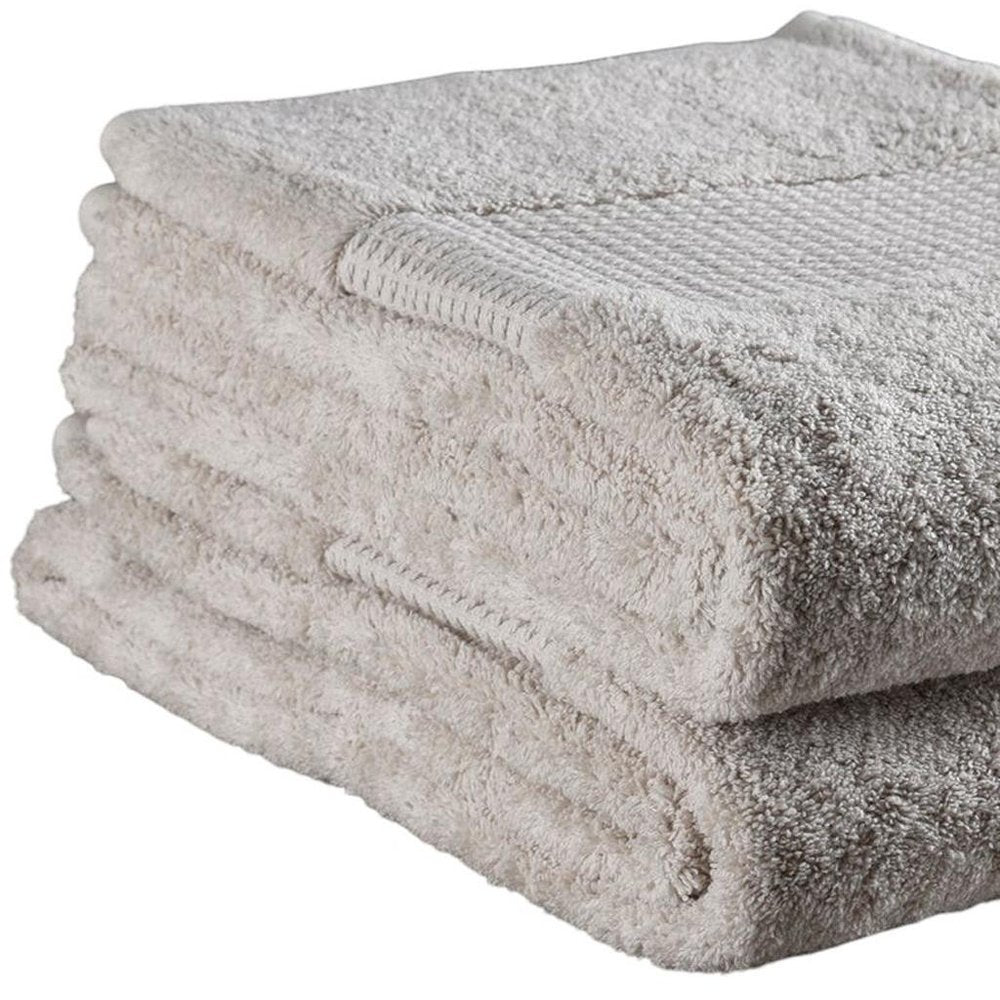 Set of Two White Cotton 30" X 54" Quick Dry Terry Cloth Bath Towels