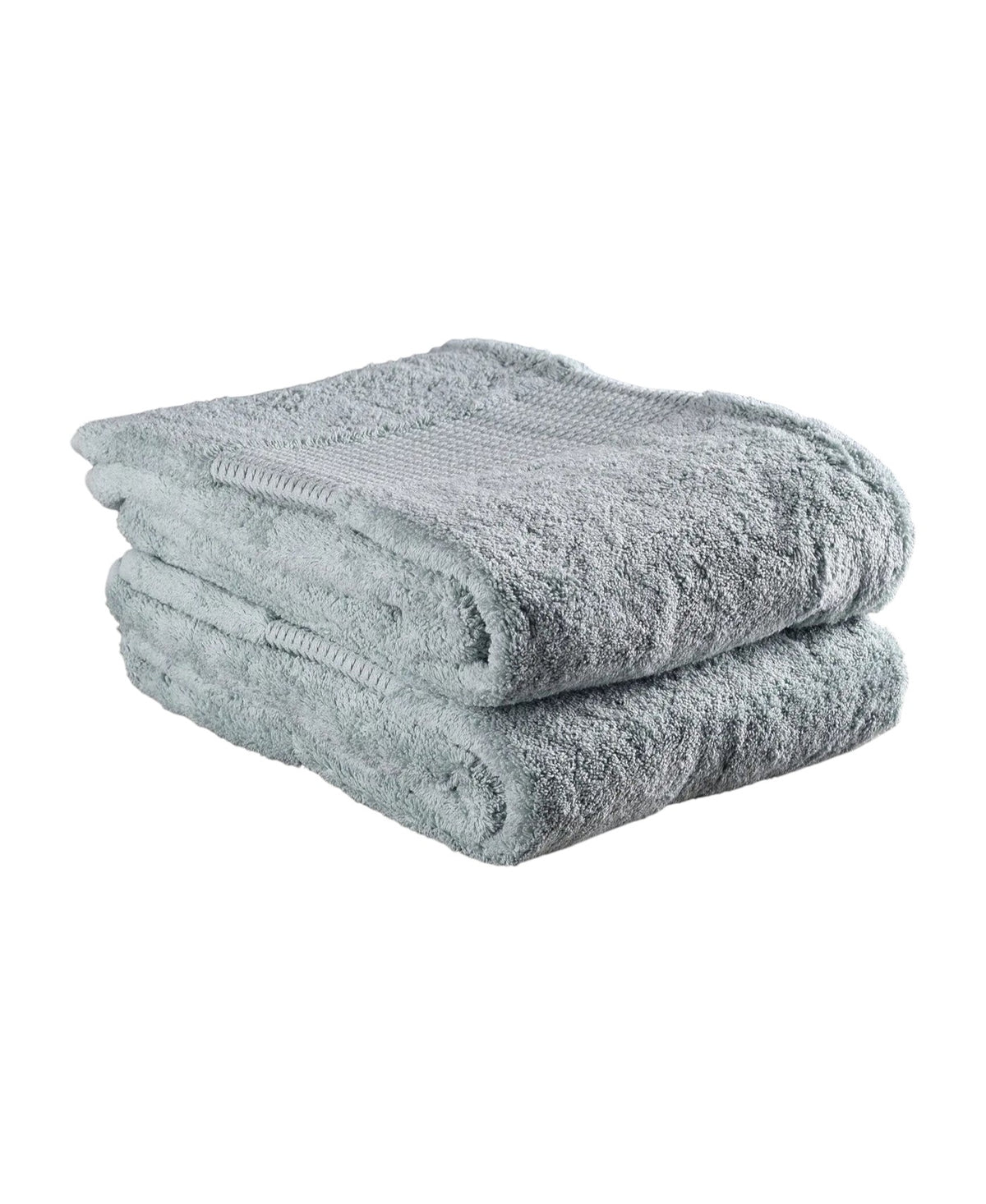 Set of Two Sea Green Cotton 13" X 13" Quick Dry Terry Cloth Washcloths