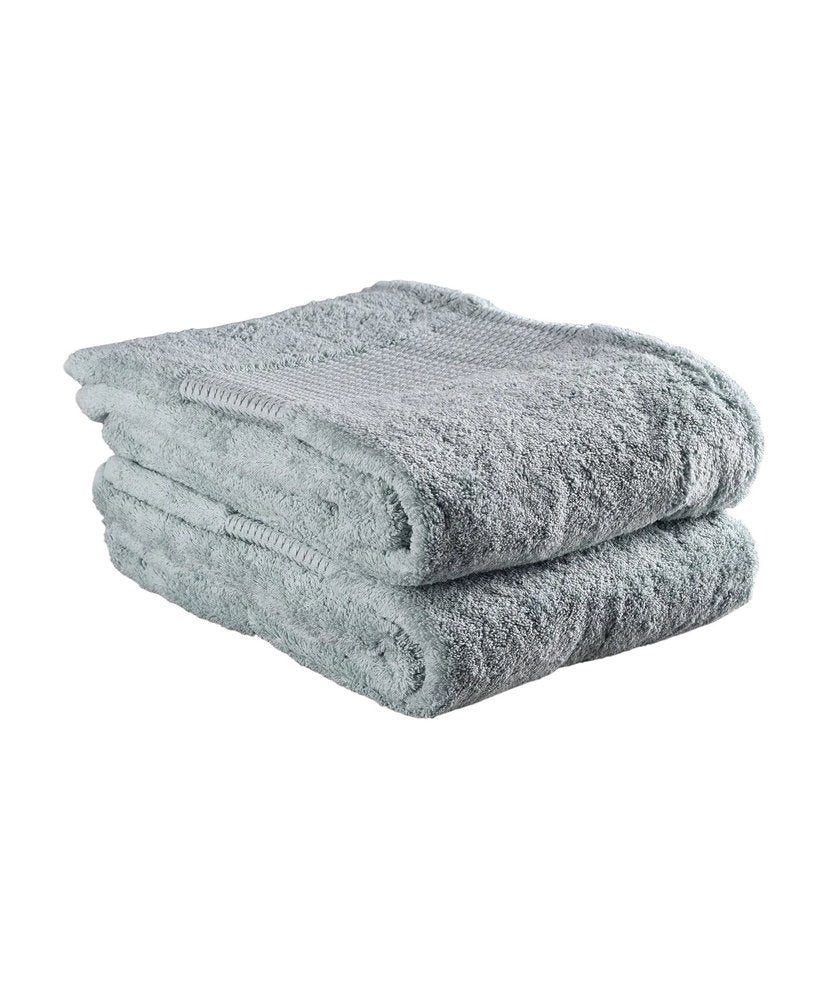 Set of Two White Cotton 30" X 54" Quick Dry Terry Cloth Bath Towels