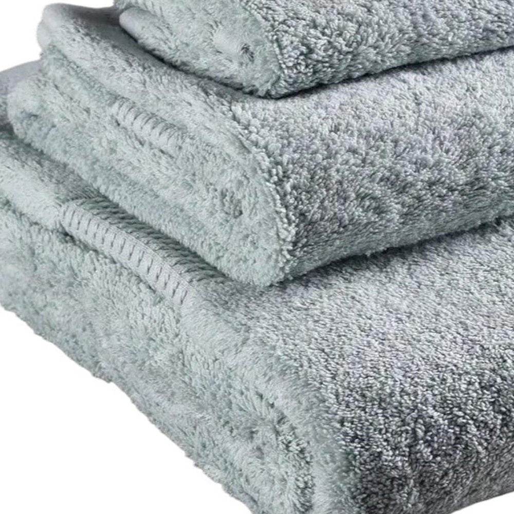 Set of Three White Cotton Quick Dry Terry Cloth Towels