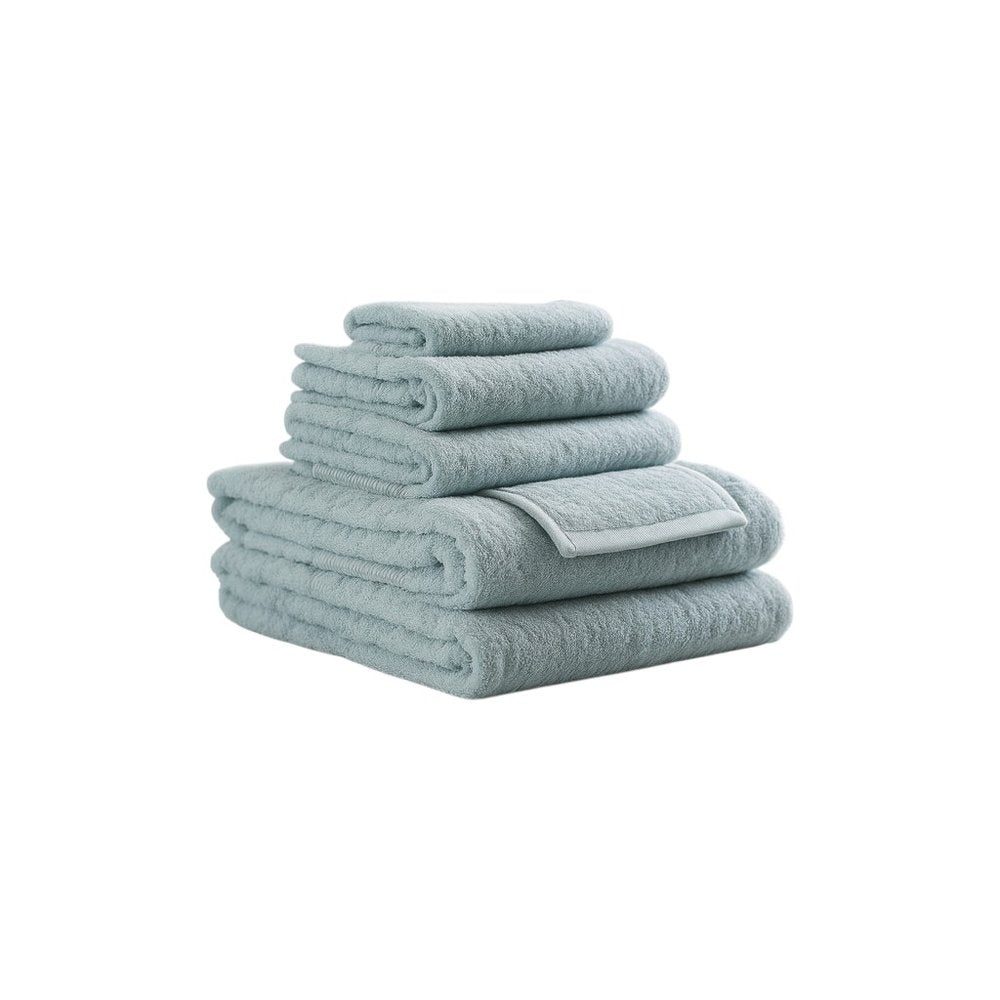 Set of Six White Cotton Quick Dry Terry Cloth Towels