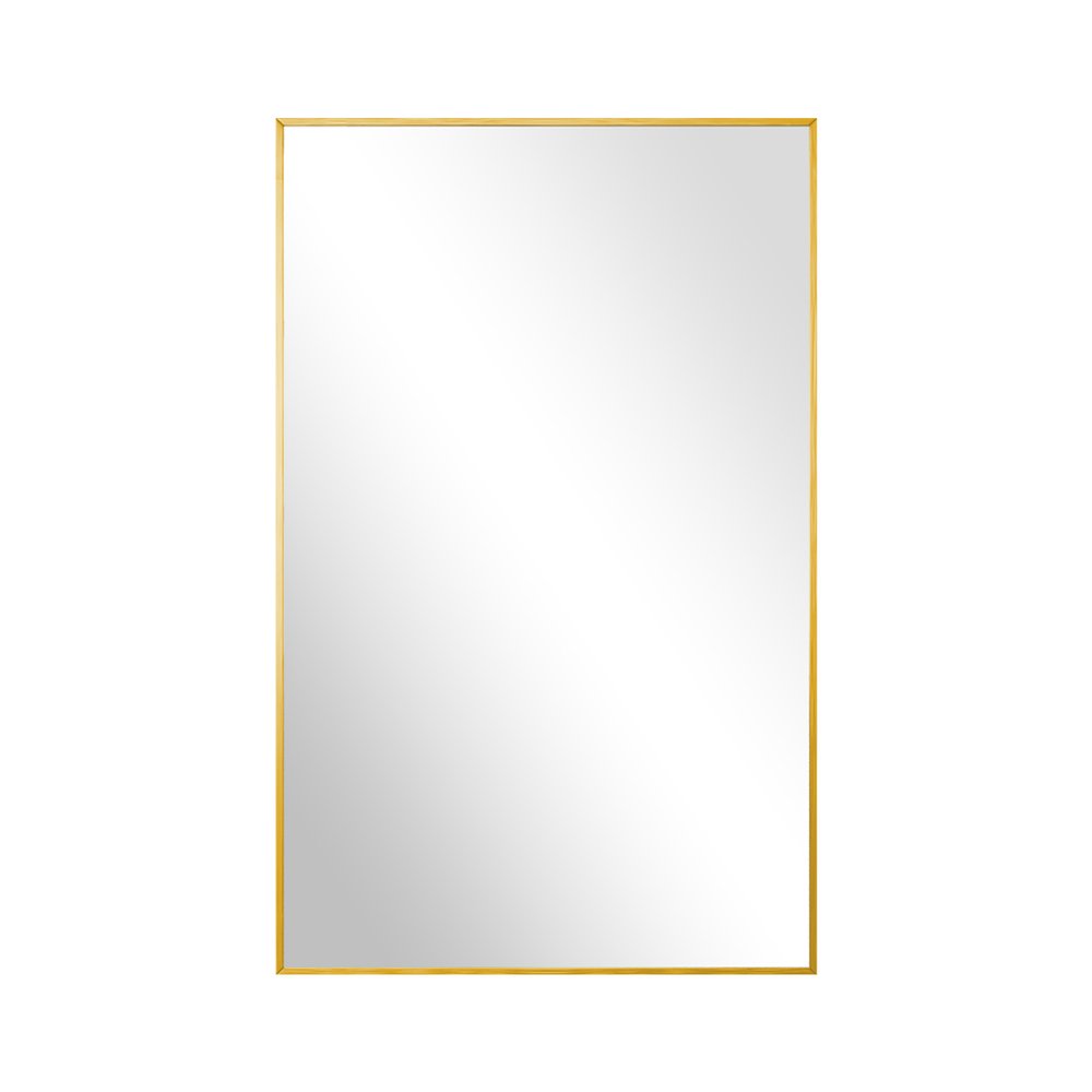 59" Gold Aluminum Leaning Framed Full Length Mirror