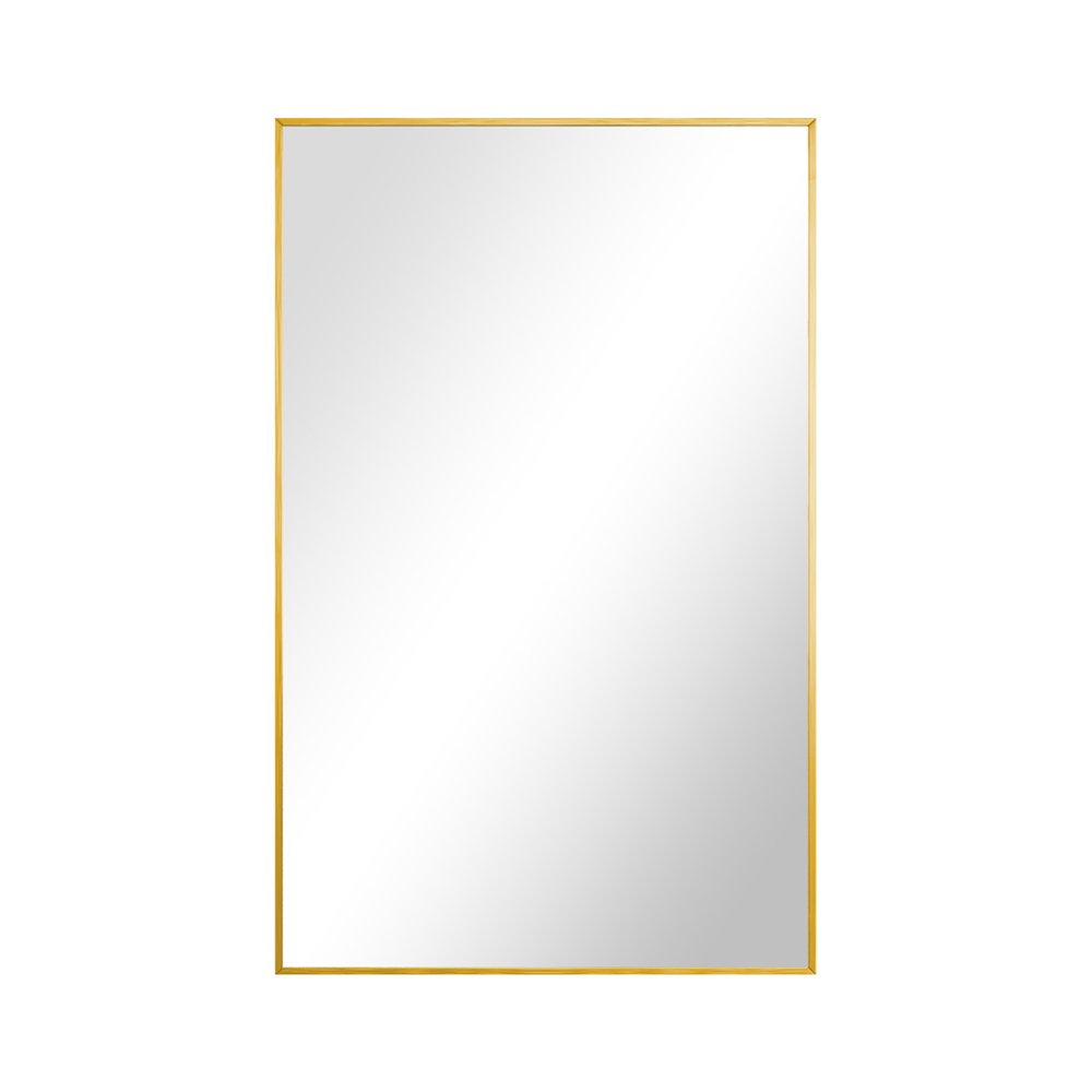 59" Gold Aluminum Leaning Framed Full Length Mirror