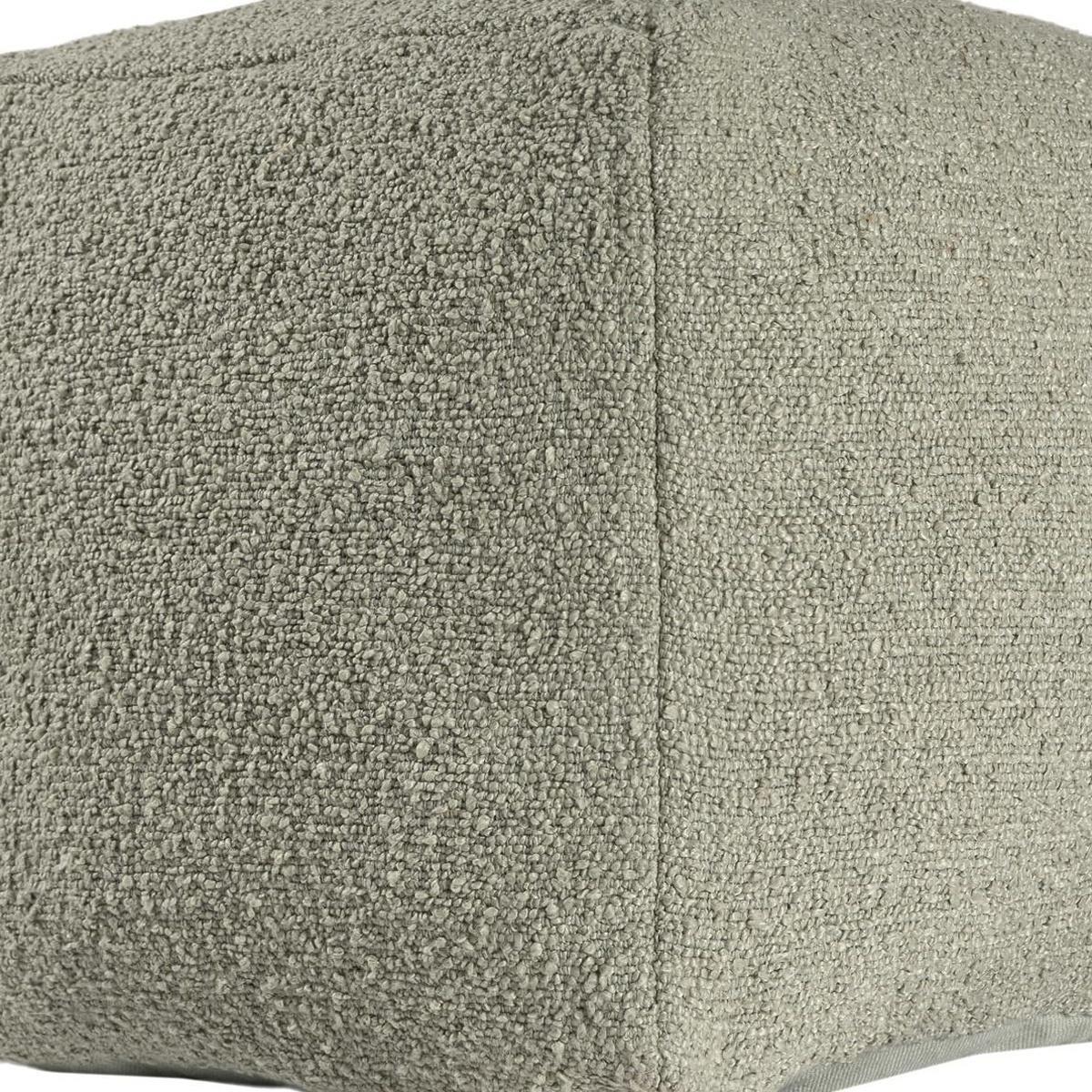 18" Sage Boucle Pouf Ottoman