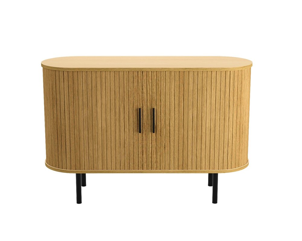47" Natural Wood Sideboard With Two Sliding Doors