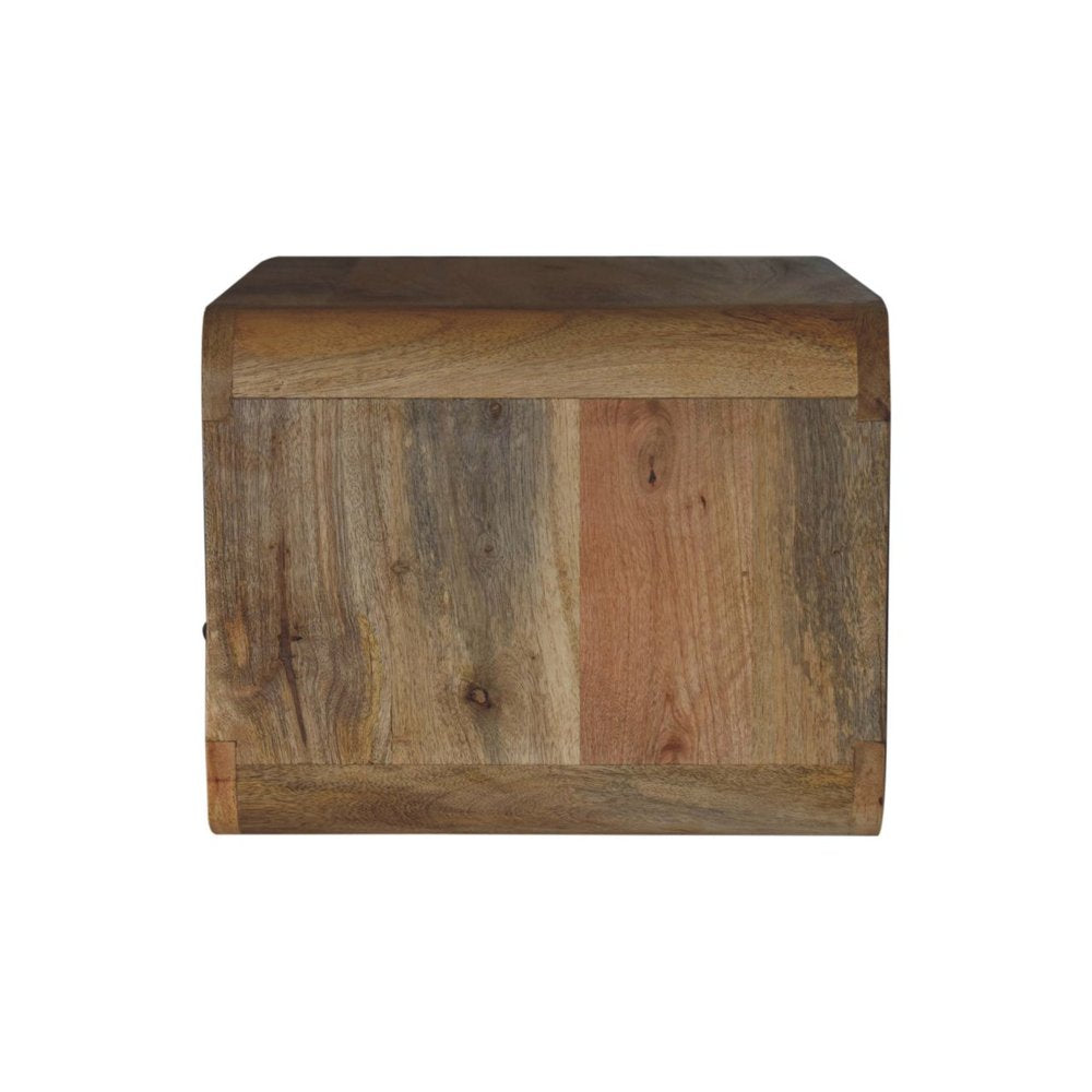 18" Brown Solid Wood One Drawer Floating Nightstand