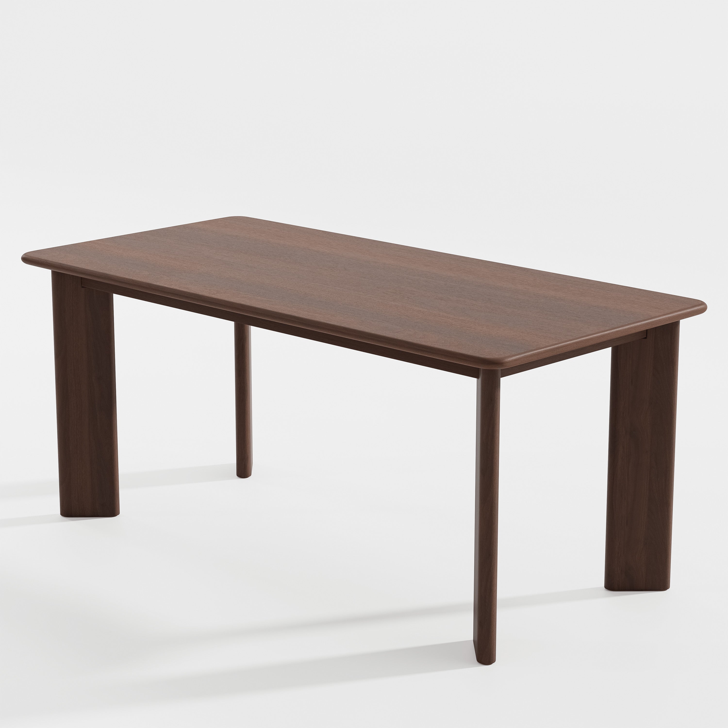 66" Brown Solid Wood Dining Table