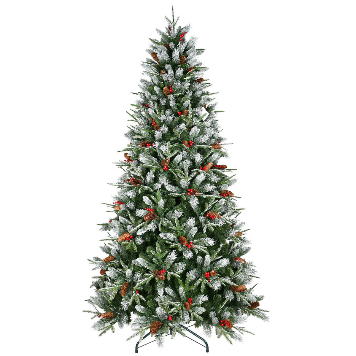 8' White Full Pine Christmas Tree