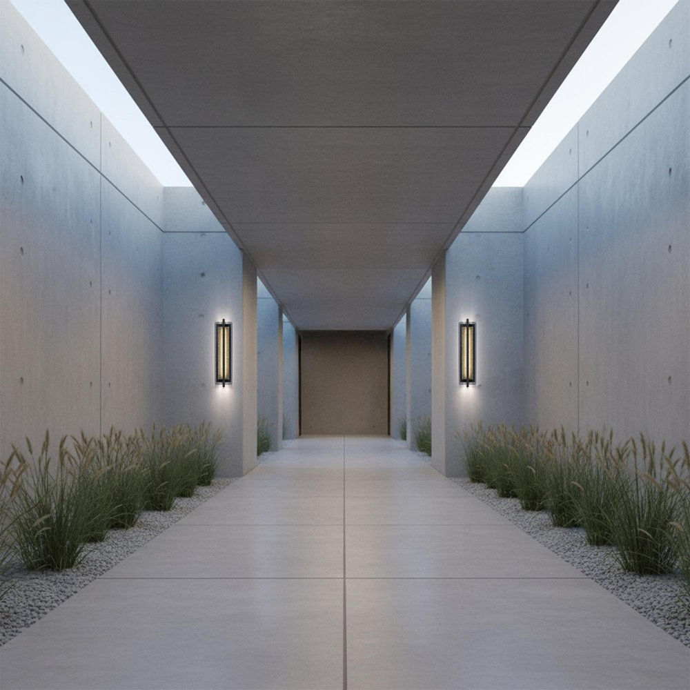 Black LED Dimmable Outdoor Hanging Light