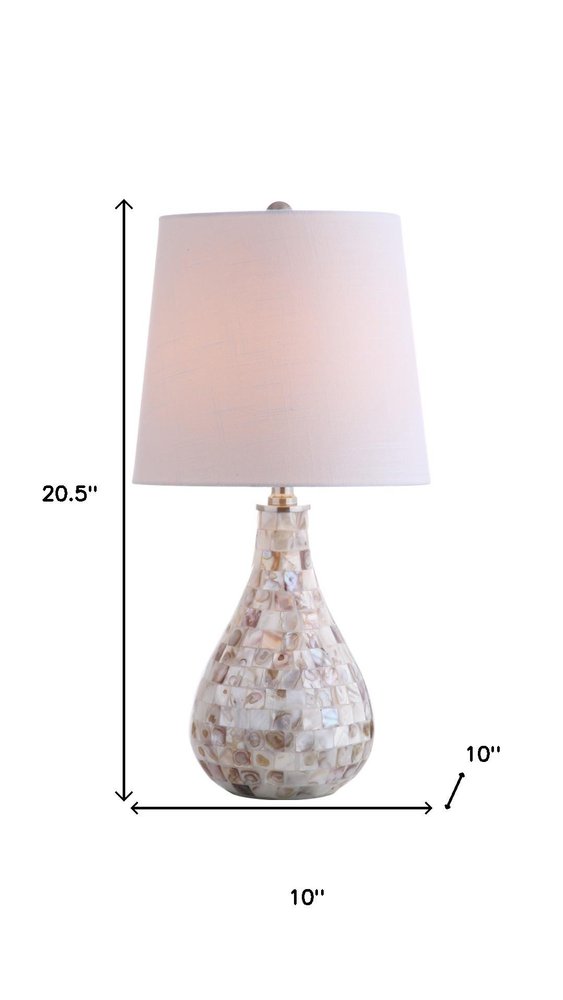 21" Clear Novelty Desk Lamp With Drum Shade