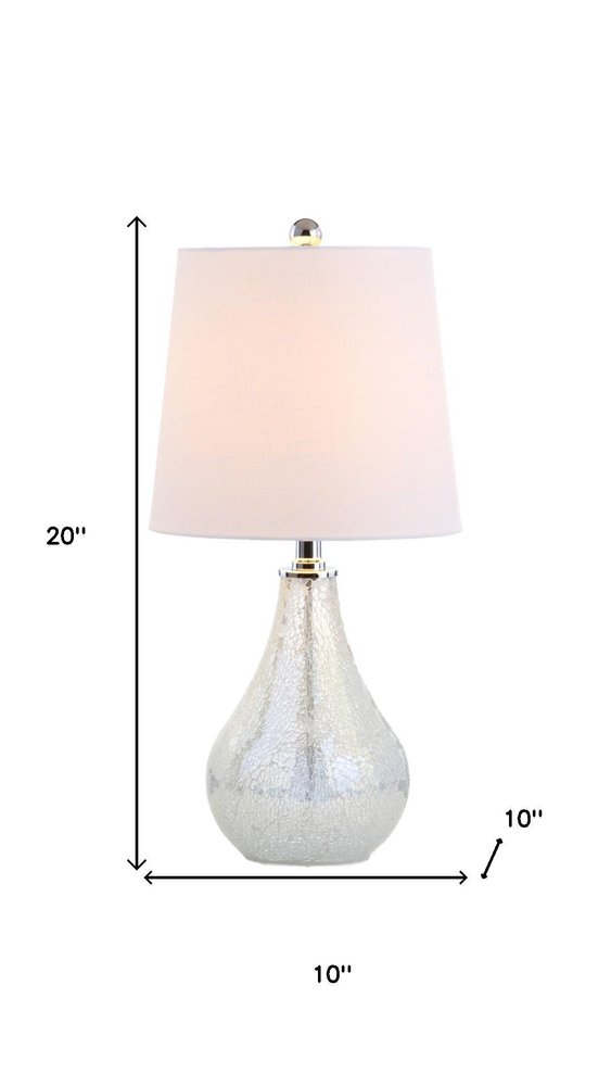 20" Clear Novelty Table Lamp With Drum Shade