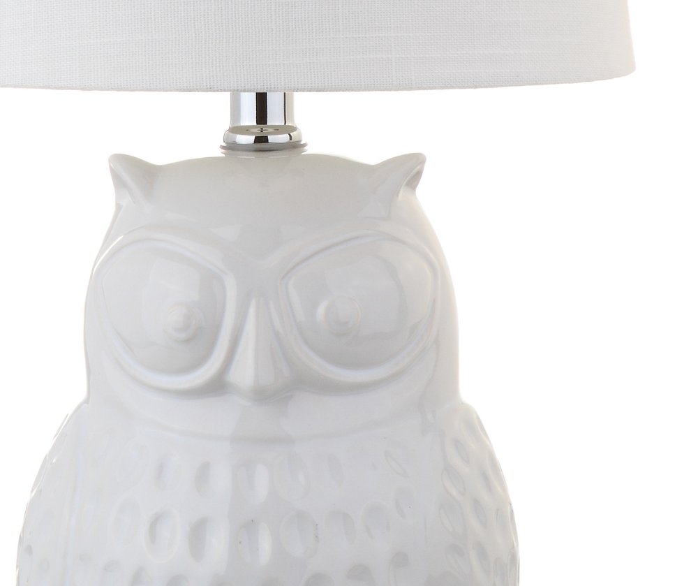 21" Clear Novelty Desk Lamp With Drum Shade