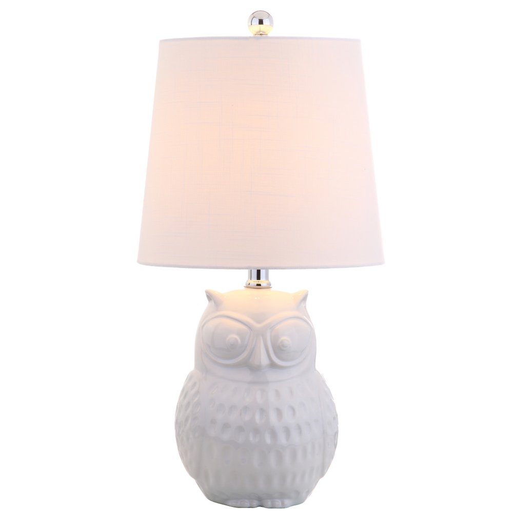 21" Clear Novelty Desk Lamp With Drum Shade