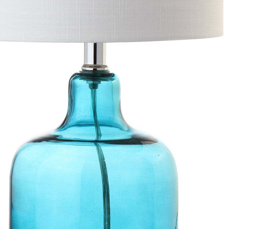 19" Clear Novelty Desk Lamp With Drum Shade