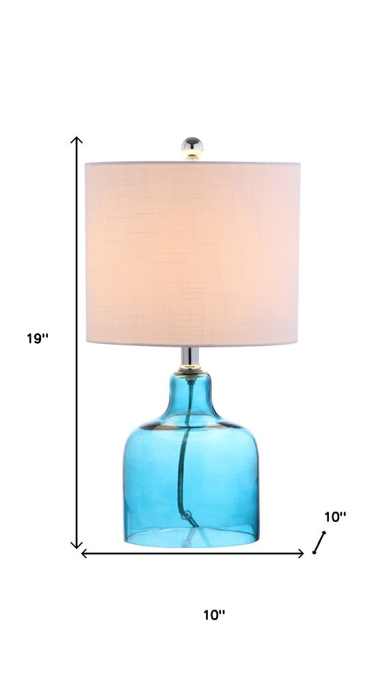 19" Clear Novelty Desk Lamp With Drum Shade