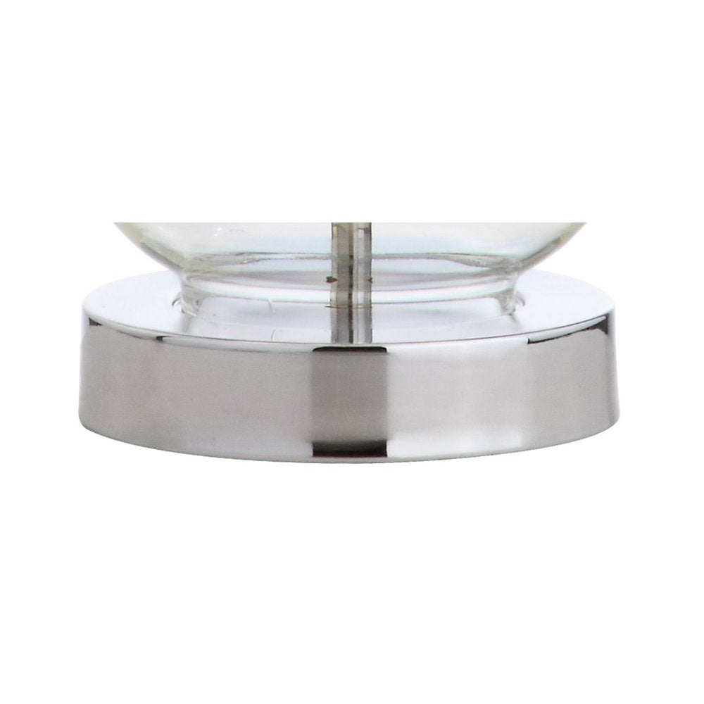 20" Silver Novelty Desk Lamp With Drum Shade