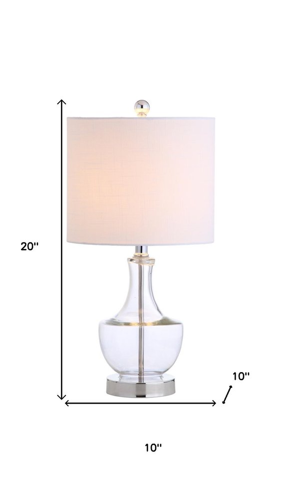 20" Silver Novelty Desk Lamp With Drum Shade
