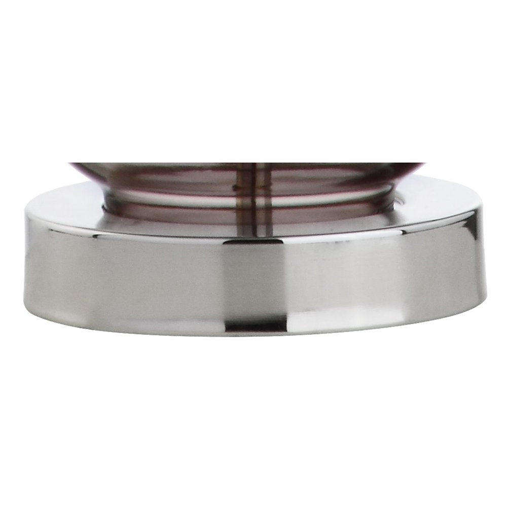 20" Silver Table Lamp With Drum Shade