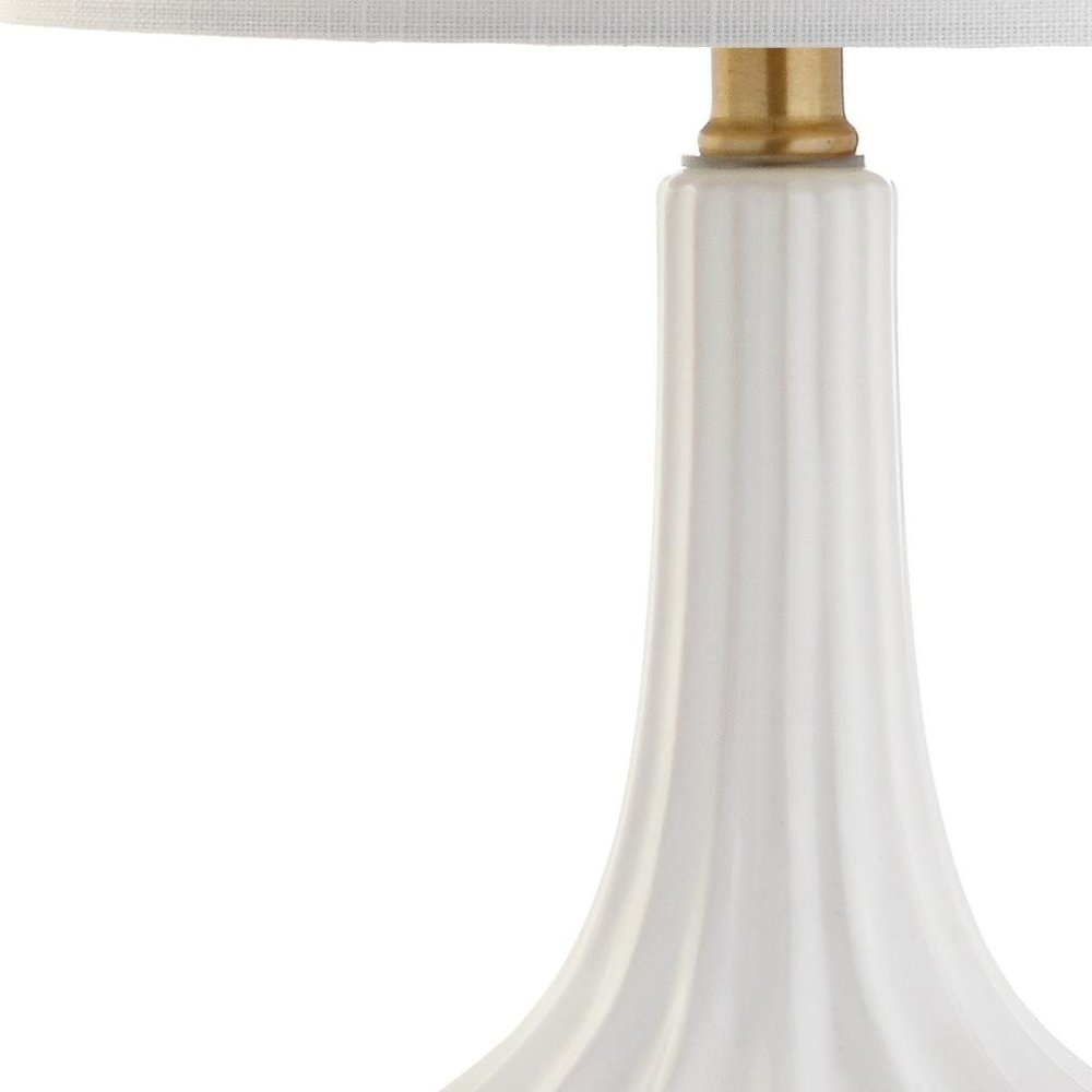 22" Gold Urn Table Lamp With Drum Shade