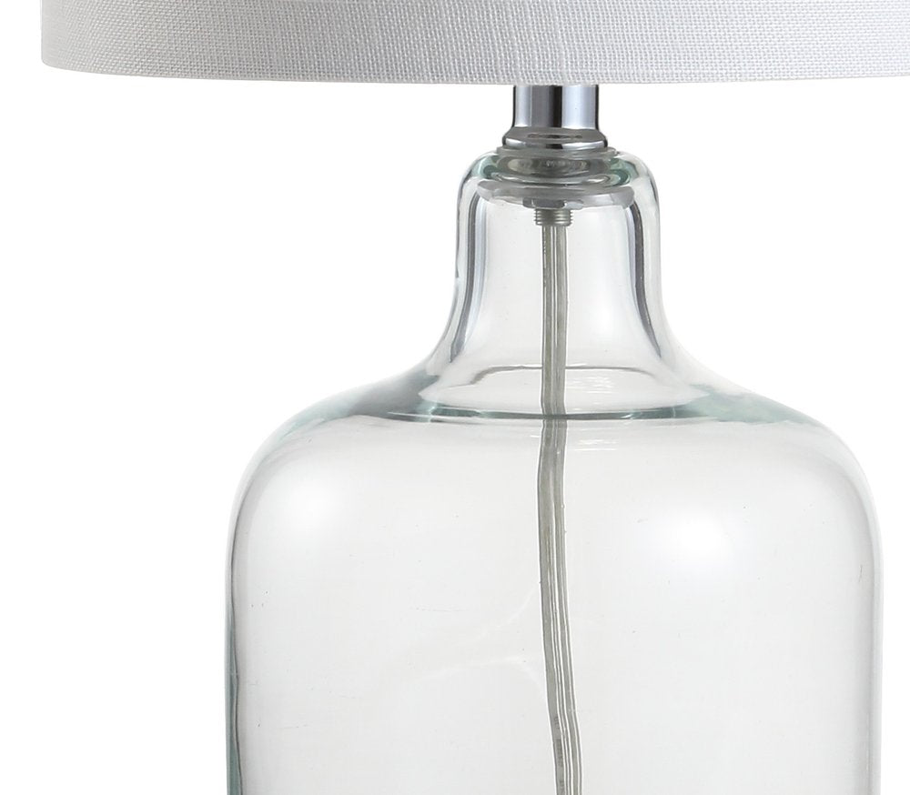 19" Silver Novelty Table Lamp With Drum Shade