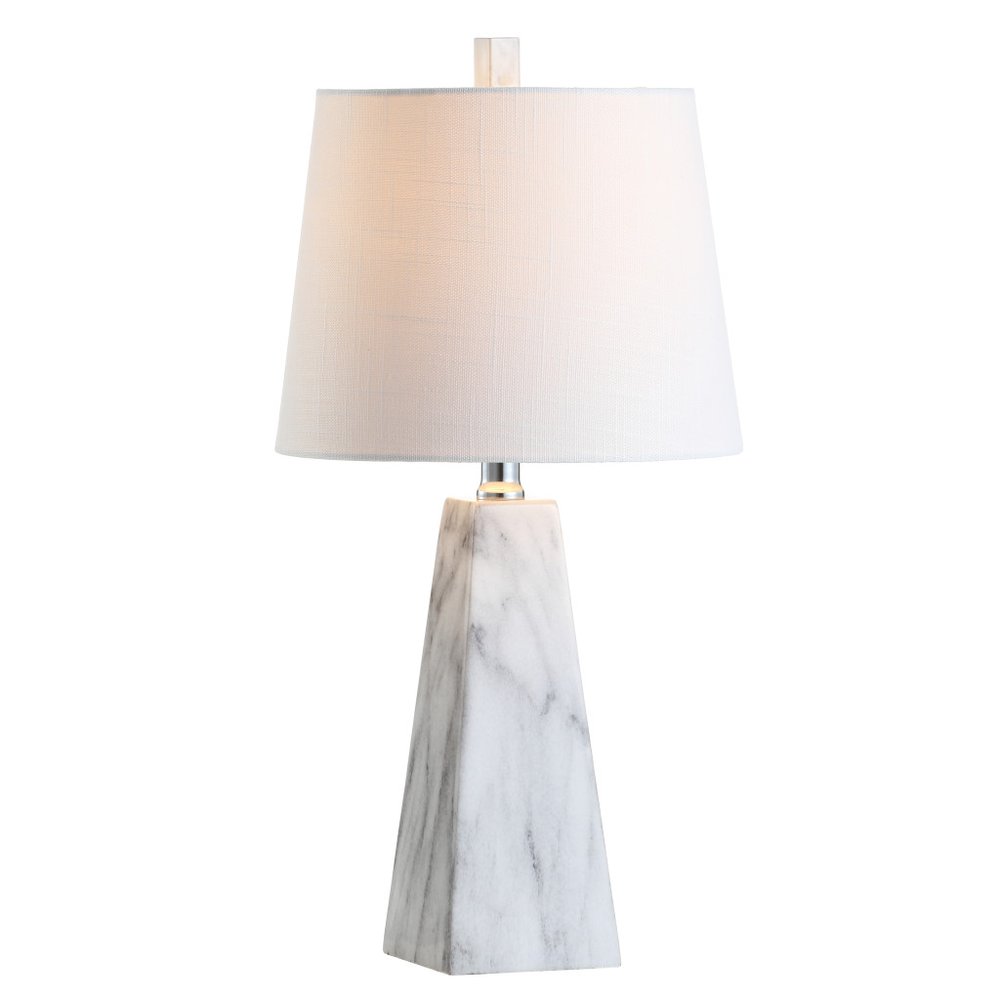 21" White Novelty Table Lamp With Empire Shade