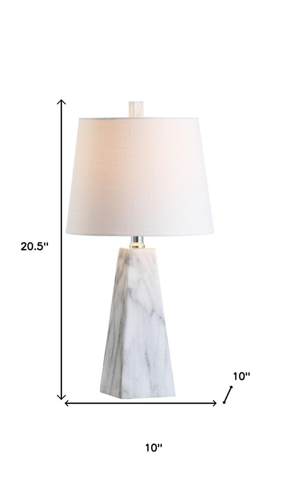 21" White Novelty Table Lamp With Empire Shade