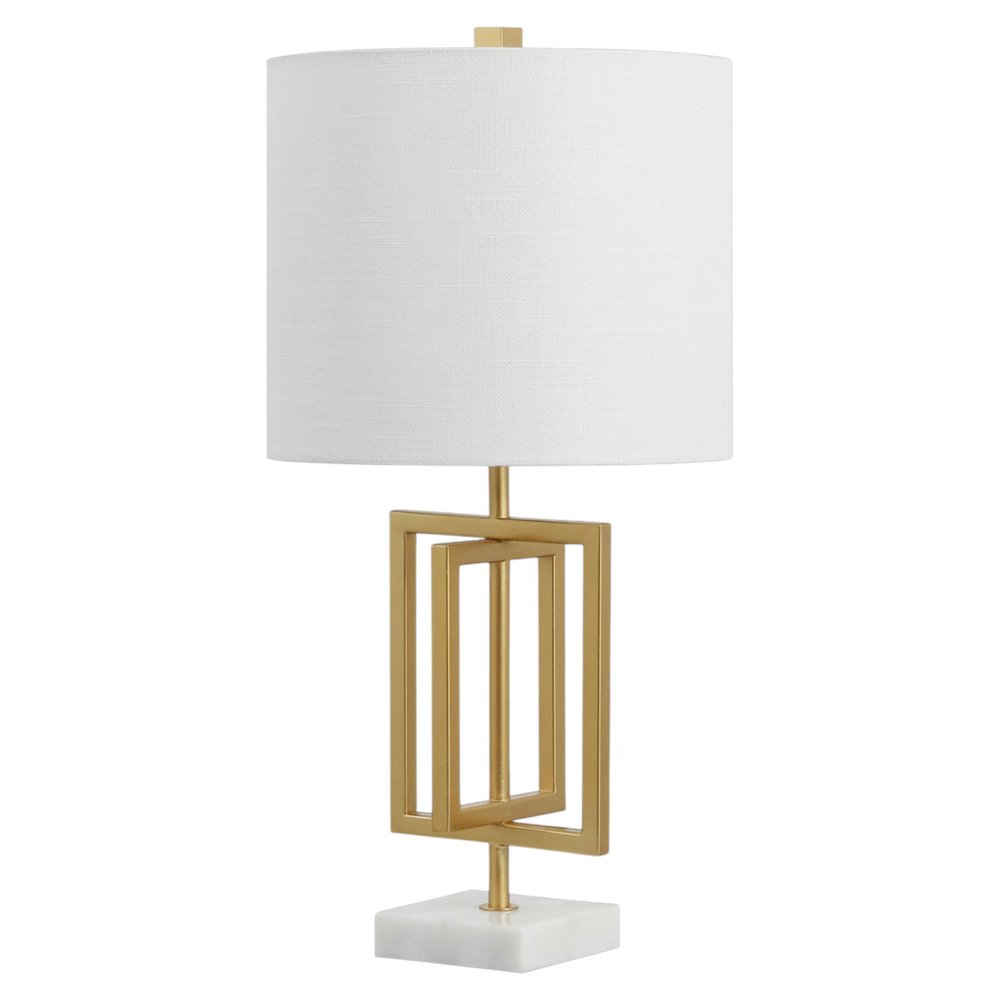 20" White Novelty Table Lamp With Globe Shade