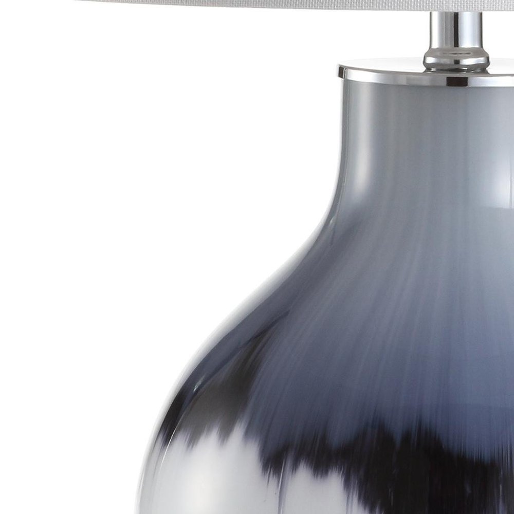 27" Silver Novelty Table Lamp With Globe Shade