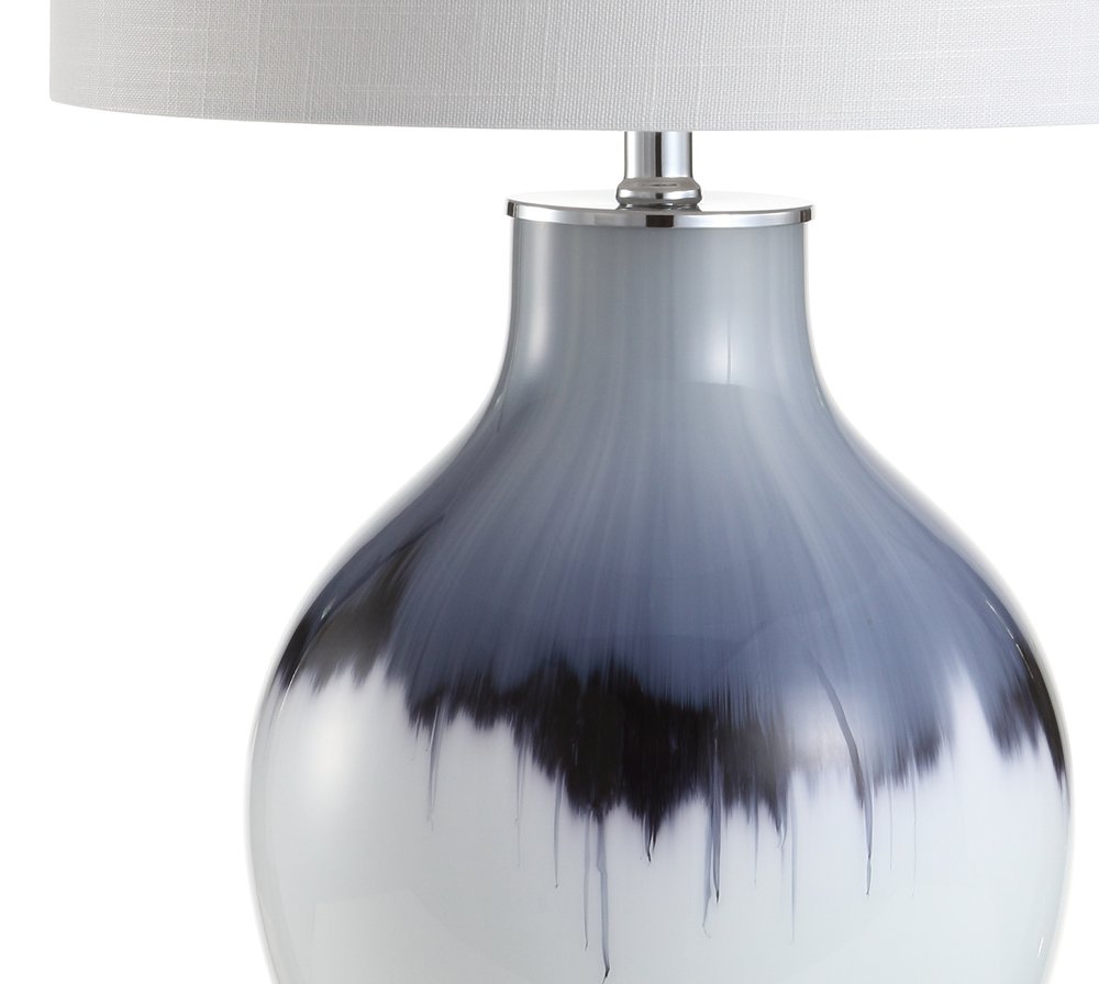 27" Silver Novelty Table Lamp With Globe Shade