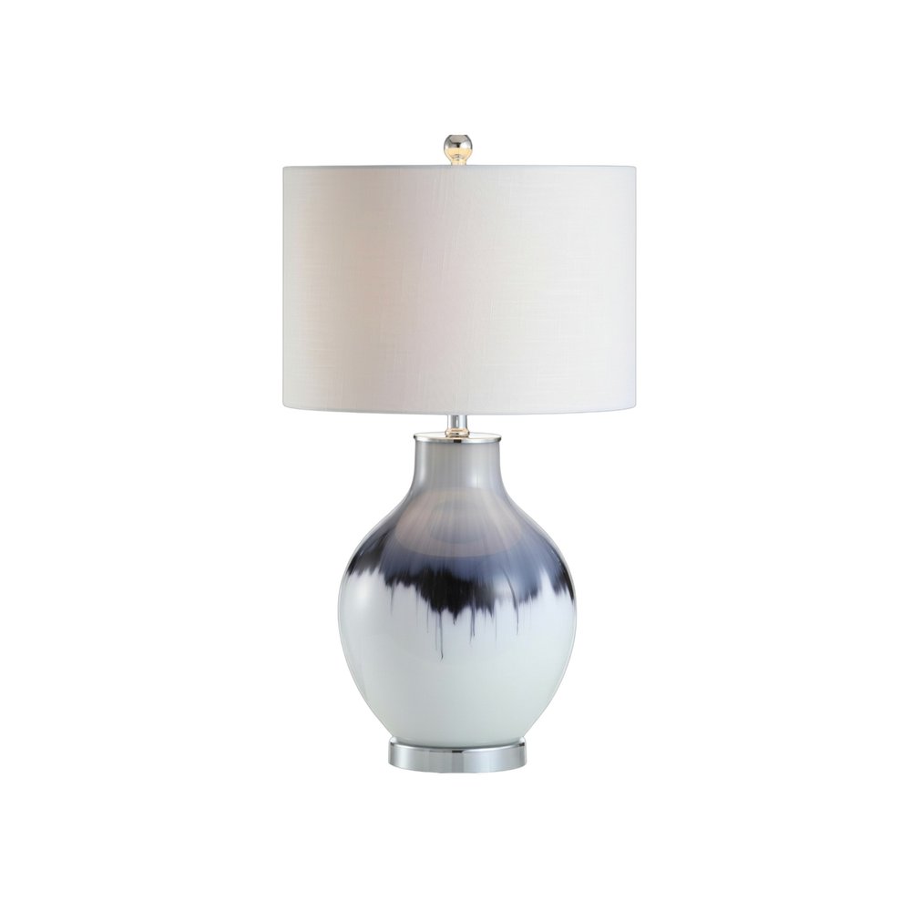 27" Silver Novelty Table Lamp With Globe Shade