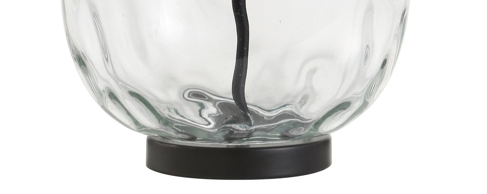27" Black Globe Table Lamp With Globe Shade