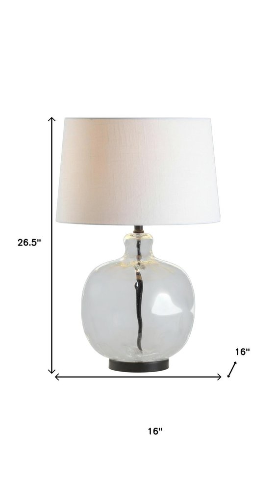 27" Black Globe Table Lamp With Globe Shade