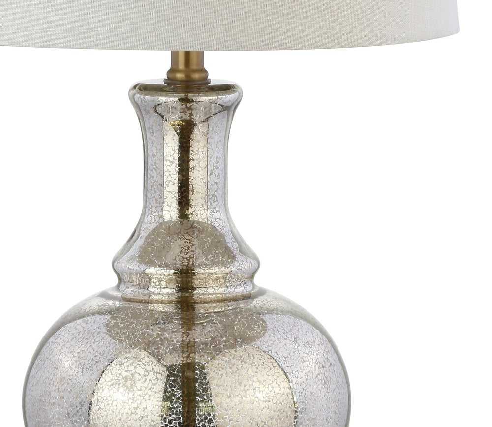 Set of Two 25" Gold Novelty Table Lamps With Drum Shades